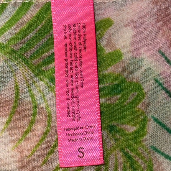 Betsy Johnson Sheer Tropical Print Cami - Picture 7 of 7